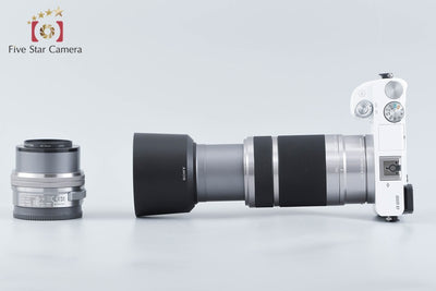 【中古】SONY ソニー α6000 ILCE-6000 ダブルズームレンズキット ホワイト シャッター回数僅少 多言語対応