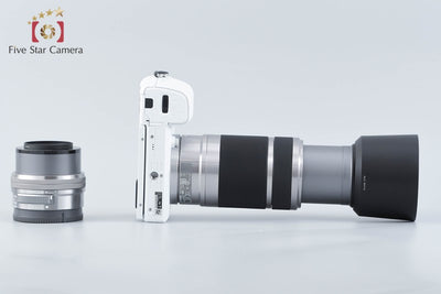 【中古】SONY ソニー α6000 ILCE-6000 ダブルズームレンズキット ホワイト シャッター回数僅少 多言語対応