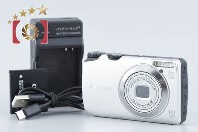 【中古】Canon キヤノン PowerShot A3200 IS シルバー コンパクトデジタルカメラ