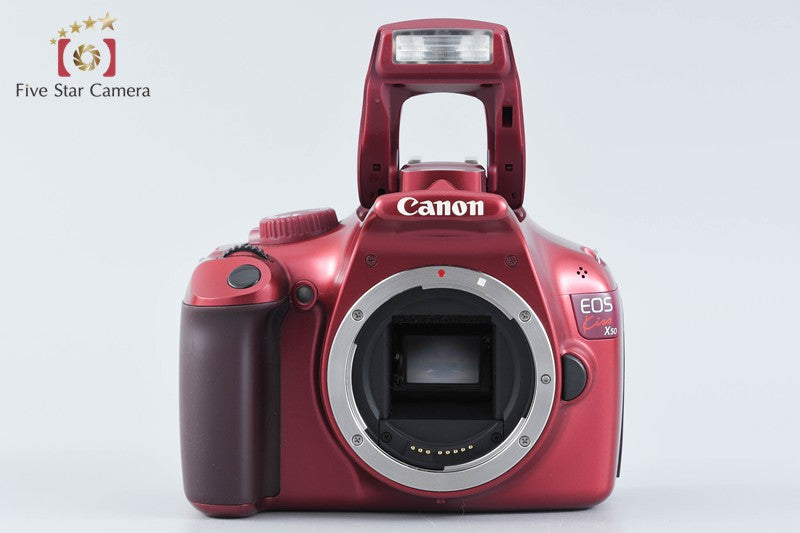 【中古】Canon キヤノン EOS Kiss X50 18-55 レンズキット レッド