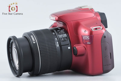 【中古】Canon キヤノン EOS Kiss X50 18-55 レンズキット レッド