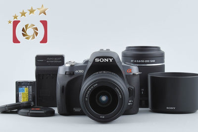 【中古】SONY ソニー α380 DSLR-A380 ダブルズームレンズキット シャッター回数僅少