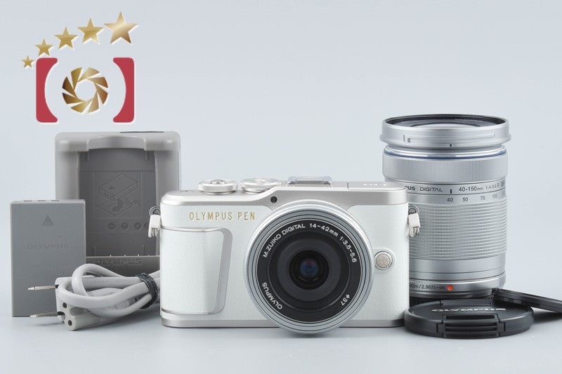 【中古】OLYMPUS オリンパス PEN E-PL9 ホワイト EZ ダブルズームキット シャッター回数僅少