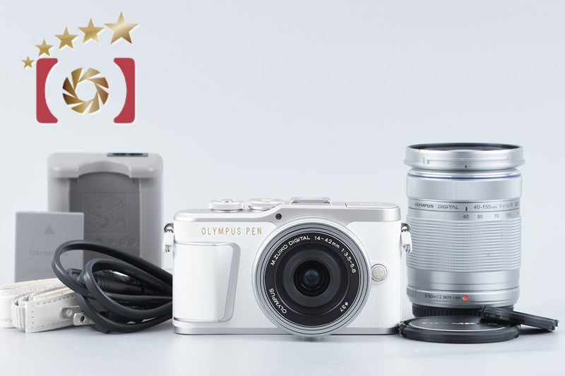 【中古】OLYMPUS オリンパス PEN E-PL9 ホワイト EZ ダブルズームキット シャッター回数僅少