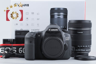【中古】Canon キヤノン EOS 60D EF-S 18-135 IS レンズキット シャッター回数僅少 元箱付き
