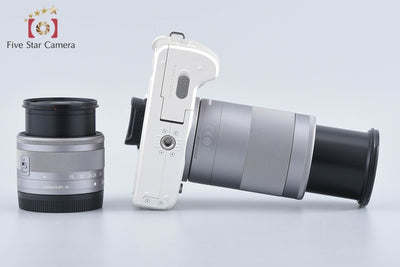 【中古】Canon キヤノン EOS Kiss M ダブルズームキット ホワイト 元箱付き