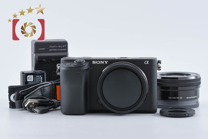 【中古】SONY ソニー α6400 ILCE-6400 ブラック パワーズームレンズキット シャッター回数僅少 多言語対応