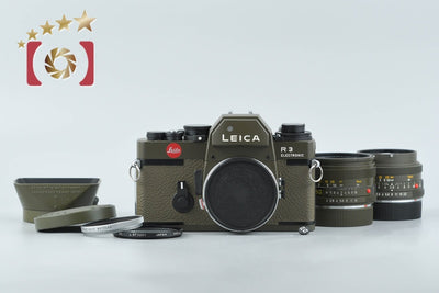 【中古】Leica ライカ R3 ELECTRONIC Safari + ELMARIT-R 28mm f/2.8 Safari 3カム + SUMMICRON-R 50mm f/2 Safari R-ONLY