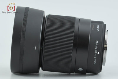 【中古】SIGMA シグマ 30mm f/1.4 DC DN Contemporary 富士フイルムXマウント用