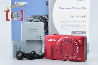 【中古】Canon キヤノン PowerShot SX600 HS レッド コンパクトデジタルカメラ 元箱付き