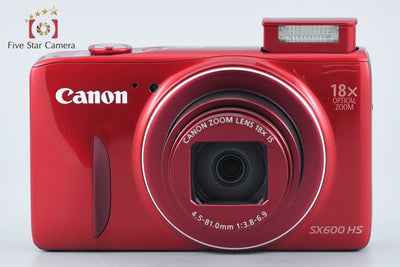 【中古】Canon キヤノン PowerShot SX600 HS レッド コンパクトデジタルカメラ 元箱付き