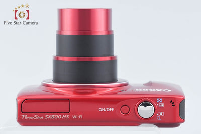 【中古】Canon キヤノン PowerShot SX600 HS レッド コンパクトデジタルカメラ 元箱付き
