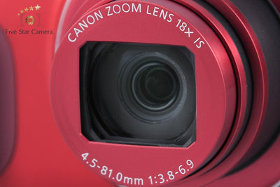 【中古】Canon キヤノン PowerShot SX600 HS レッド コンパクトデジタルカメラ 元箱付き