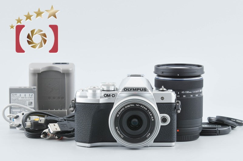 【中古】OLYMPUS オリンパス OM-D E-M10 Mark III EZ ダブルズームキット シルバー シャッター回数僅少