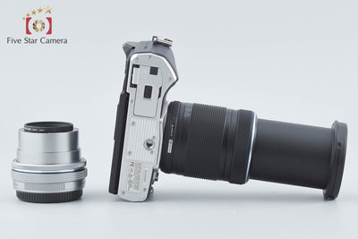 【中古】OLYMPUS オリンパス OM-D E-M10 Mark III EZ ダブルズームキット シルバー シャッター回数僅少
