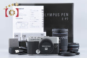【中古】OLYMPUS オリンパス PEN E-P7 EZ ダブルズームキット シルバー シャッター回数僅少 元箱付き