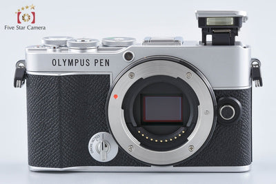 【中古】OLYMPUS オリンパス PEN E-P7 EZ ダブルズームキット シルバー シャッター回数僅少 元箱付き