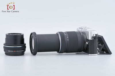 【中古】OLYMPUS オリンパス PEN E-P7 EZ ダブルズームキット シルバー シャッター回数僅少 元箱付き