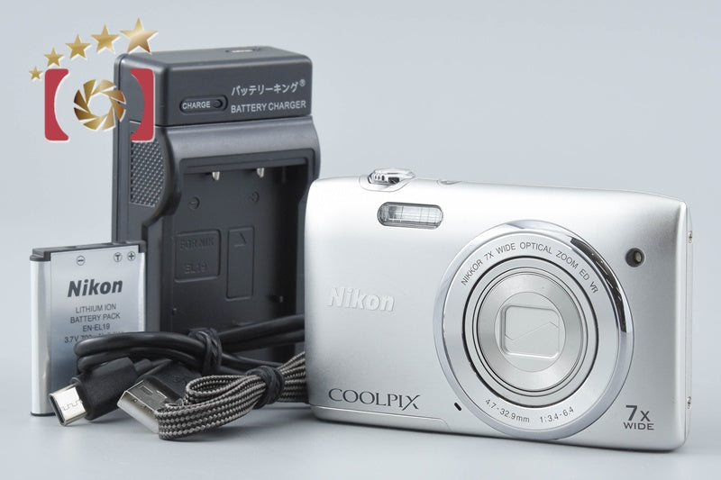 【中古】Nikon ニコン COOLPIX S3500 クリスタルシルバー コンパクトデジタルカメラ