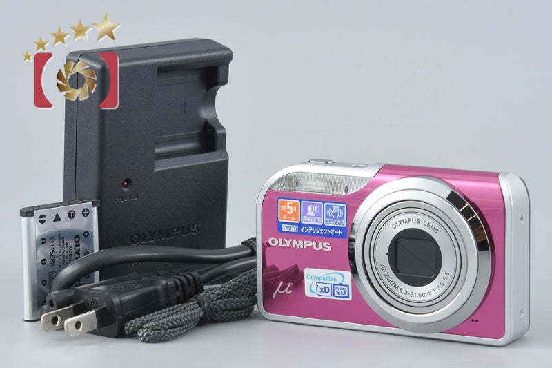 【中古】OLYMPUS オリンパス μ-5000 ピンク コンパクトデジタルカメラ