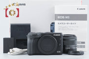 【中古】Canon キヤノン EOS M3 ブラック EF-M 15-45mm f/3.5-6.3 IS STM レンズキット 元箱付き