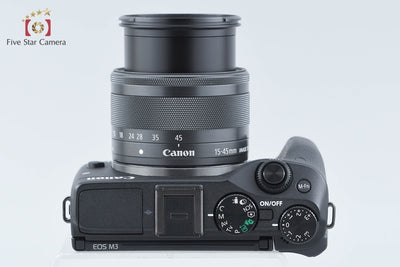 【中古】Canon キヤノン EOS M3 ブラック EF-M 15-45mm f/3.5-6.3 IS STM レンズキット 元箱付き