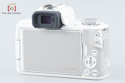 【中古】Canon キヤノン EOS Kiss M2 ダブルズームレンズキット ホワイト シャッター回数僅少 元箱付き