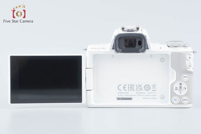 【中古】Canon キヤノン EOS Kiss M2 ダブルズームレンズキット ホワイト シャッター回数僅少 元箱付き
