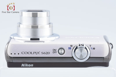 【中古】Nikon ニコン COOLPIX S620 パールホワイト コンパクトデジタルカメラ 元箱付き
