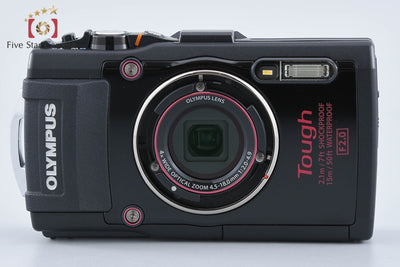 【中古】OLYMPUS オリンパス STYLUS TG-4 Tough ブラック + PT-056 防水プロテクター 元箱付き