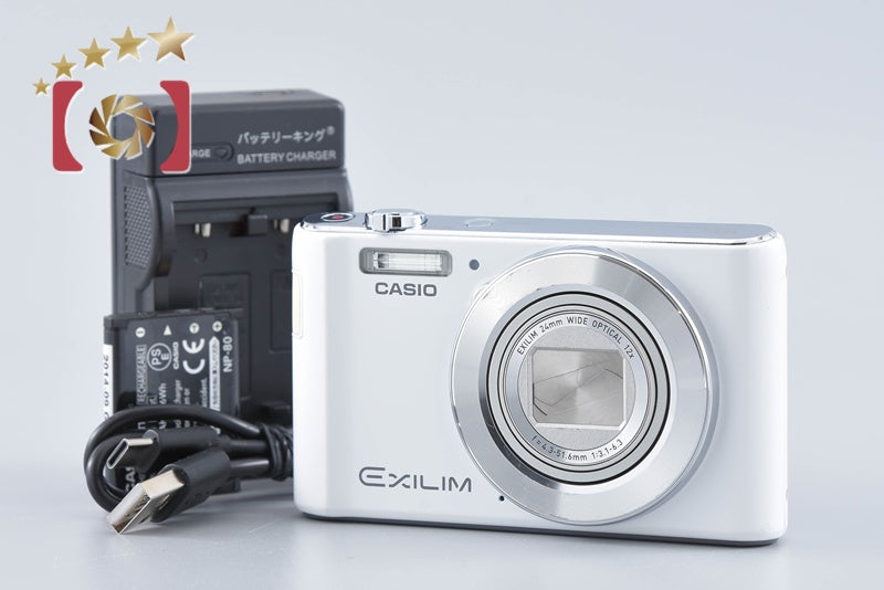 【中古】CASIO カシオ EXILIM EX-ZS180 ホワイト コンパクトデジタルカメラ