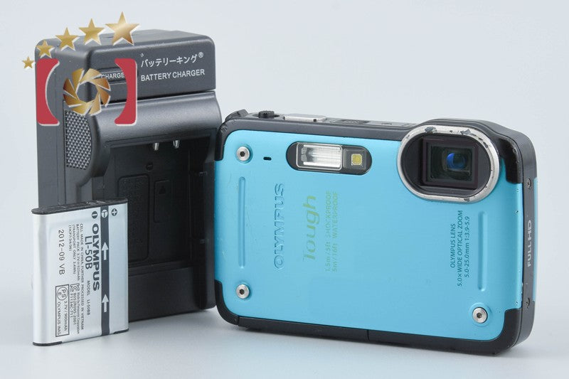 【中古】OLYMPUS オリンパス STYLUS TG-625 Tough ブルー 防水デジタルカメラ