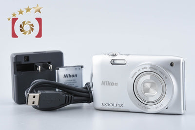【中古】Nikon ニコン COOLPIX S3300 クリスタルシルバー コンパクトデジタルカメラ