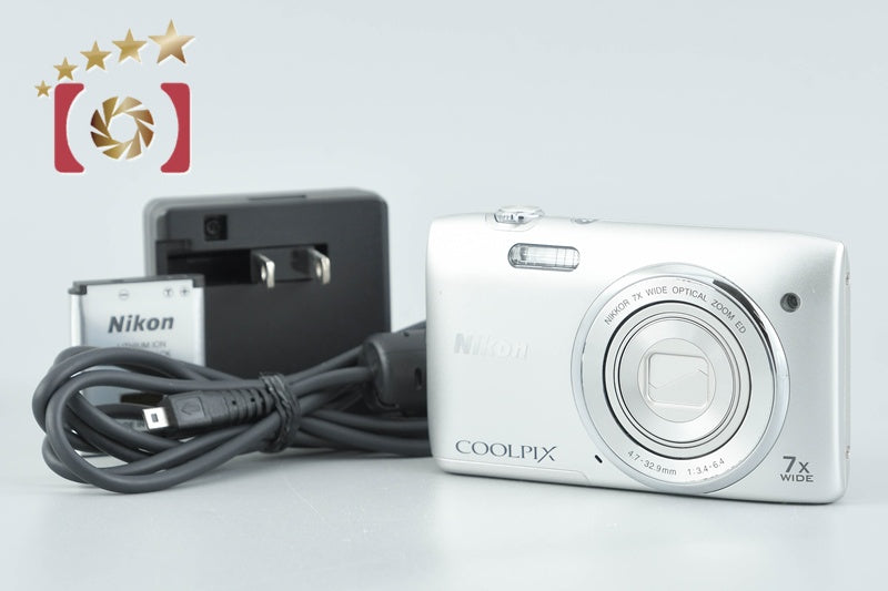 【中古】Nikon ニコン COOLPIX S3400 クリスタルシルバー コンパクトデジタルカメラ
