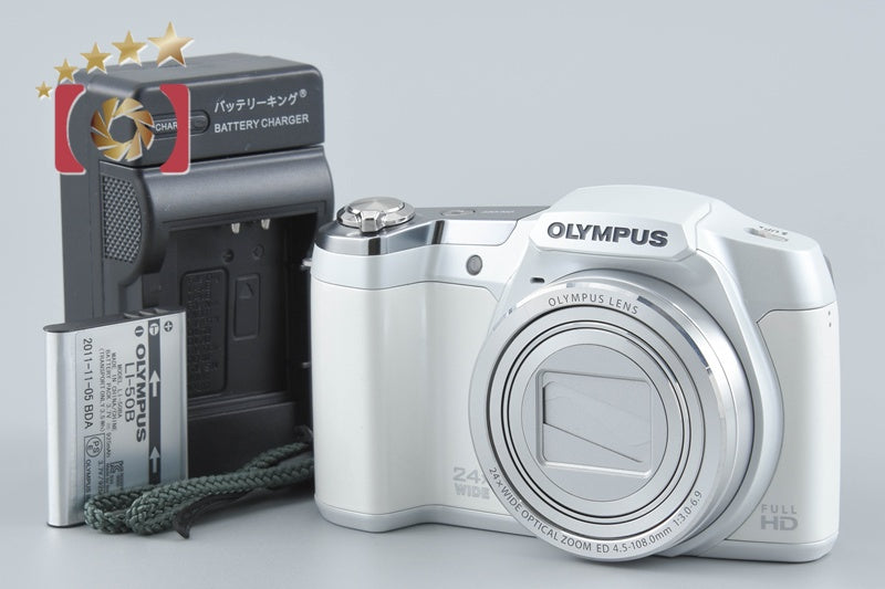 【中古】OLYMPUS オリンパス STYLUS SZ-16 ホワイト コンパクトデジタルカメラ