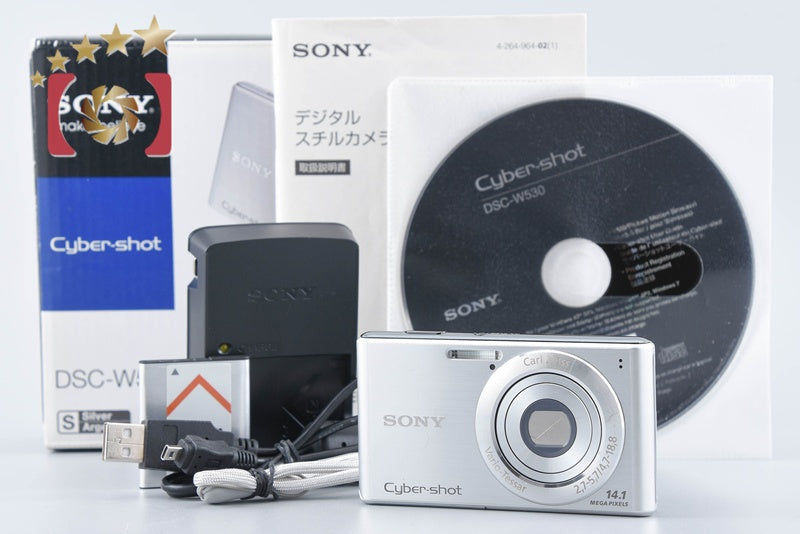 【中古】SONY ソニー Cyber-shot DSC-W530 シルバー コンパクトデジタルカメラ 元箱付き