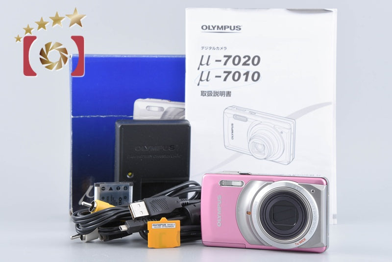 【中古】OLYMPUS オリンパス μ-7010 ピンク コンパクトデジタルカメラ 元箱付き