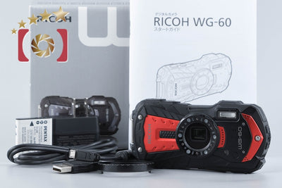 【中古】RICOH リコー PENTAX ペンタックス WG-60 レッド 防水アクションカメラ 元箱付き