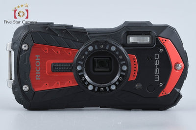 【中古】RICOH リコー PENTAX ペンタックス WG-60 レッド 防水アクションカメラ 元箱付き