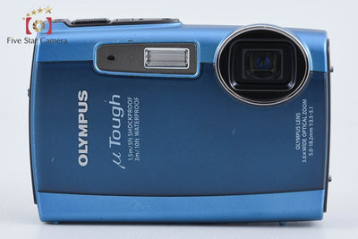 【中古】OLYMPUS オリンパス μ TOUGH-3000 ブルー コンパクトデジタルカメラ シャッター回数僅少