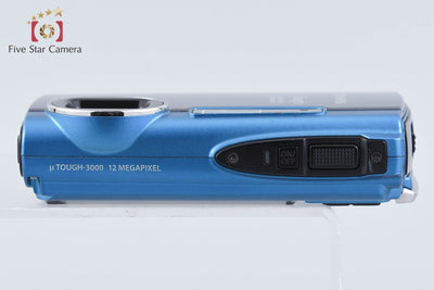 【中古】OLYMPUS オリンパス μ TOUGH-3000 ブルー コンパクトデジタルカメラ シャッター回数僅少