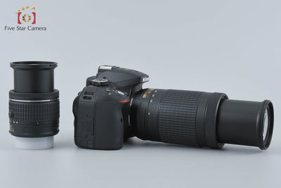 【中古】Nikon ニコン D5300 AF-P ダブルズームキット ブラック シャッター回数僅少 元箱付き