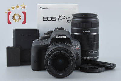 【中古】Canon キヤノン EOS Kiss X7 ダブルズームキット ブラック