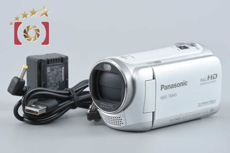 【中古】Panasonic パナソニック HDC-TM45 クリアホワイト デジタルハイビジョンビデオカメラ