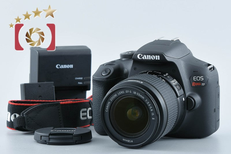 【中古】Canon キヤノン EOS Rebel T7 EF-S 18-55 IS II レンズキット シャッター回数僅少
