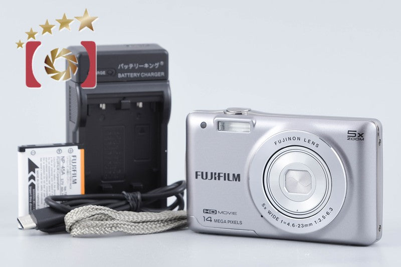 【中古】FUJIFILM 富士フイルム FinePix JX600 シルバー コンパクトデジタルカメラ