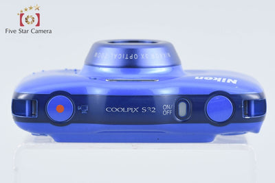 【中古】Nikon ニコン COOLPIX S32 ブルー コンパクトデジタルカメラ