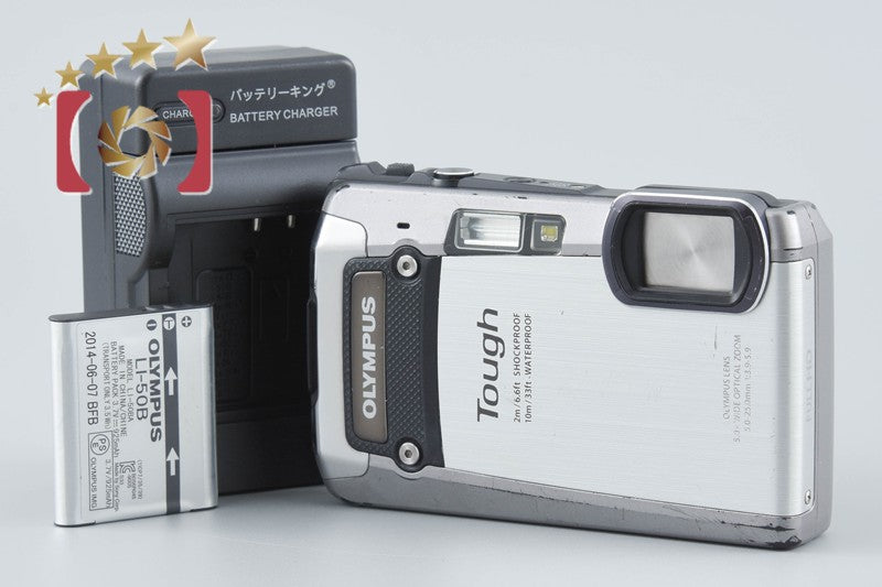 【中古】OLYMPUS オリンパス TOUGH TG-820 シルバー 防水デジタルカメラ