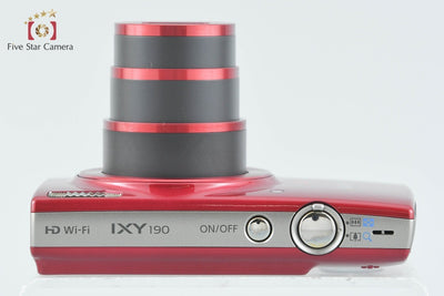 【中古】Canon キヤノン IXY 190 レッド コンパクトデジタルカメラ