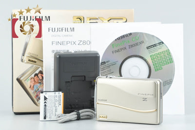 【中古】FUJIFILM 富士フイルム FinePix Z800EXR ゴールド コンパクトデジタルカメラ 元箱付き